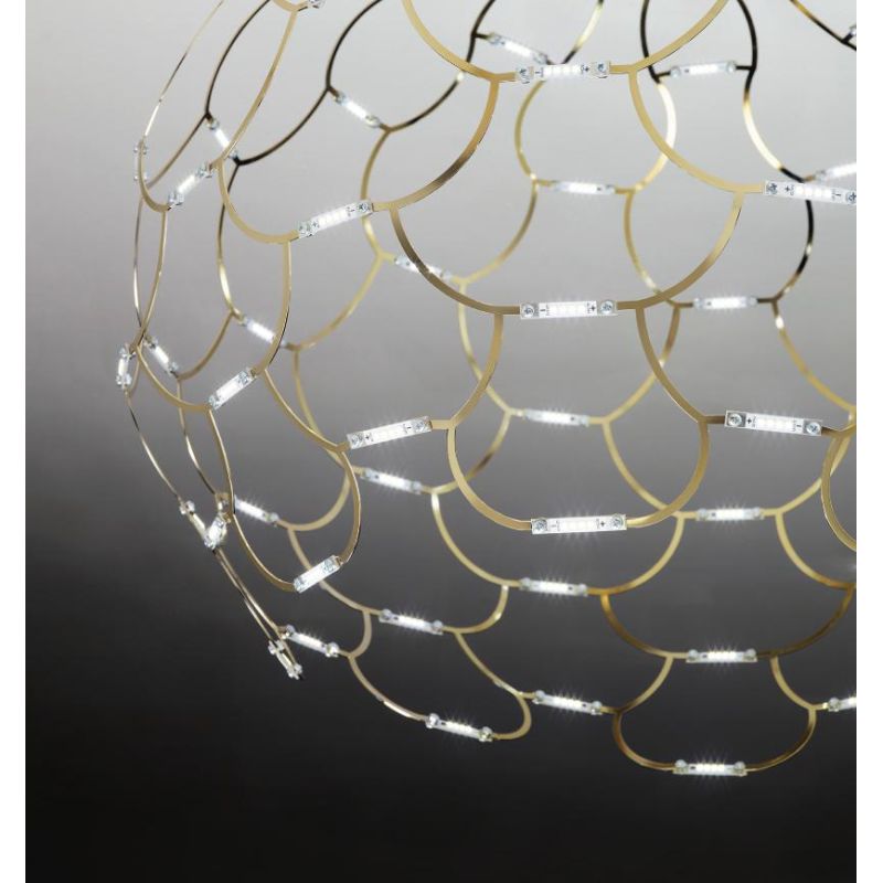 LAMOI PLAFONIERA D40 CM IN METALLO TRAFORATO 4 COLORI LED 49W LUCE 2700K-3000K MODERNA