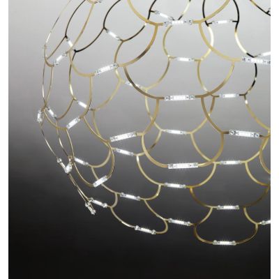 LAMOI PLAFONIERA D40 CM IN METALLO TRAFORATO 4 COLORI LED 49W LUCE 2700K-3000K MODERNA