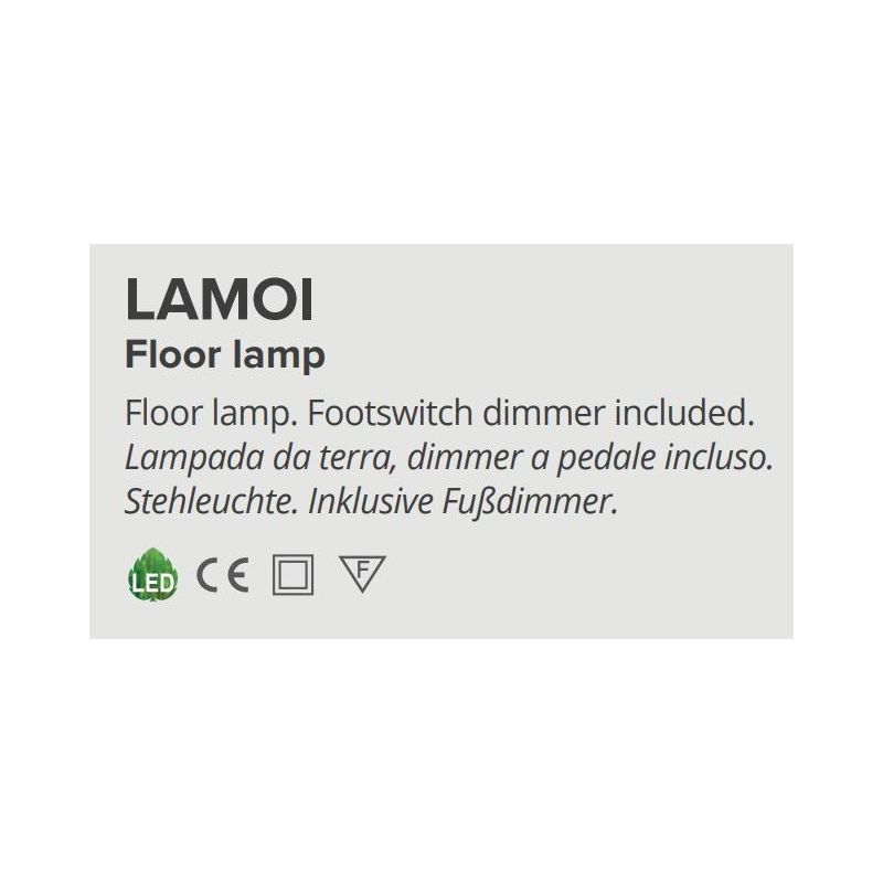 LAMOI PIANTANA H174 CM LED 49W LUCE 2700K-3000K DIMMERABILE METALLO 3 COLORI DIFFUSORE TRAFORATO  MODERNA