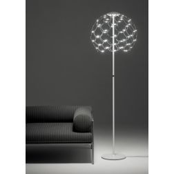 LAMOI PIANTANA H174 CM LED 49W LUCE 2700K-3000K DIMMERABILE METALLO 3 COLORI DIFFUSORE TRAFORATO  MODERNA 2