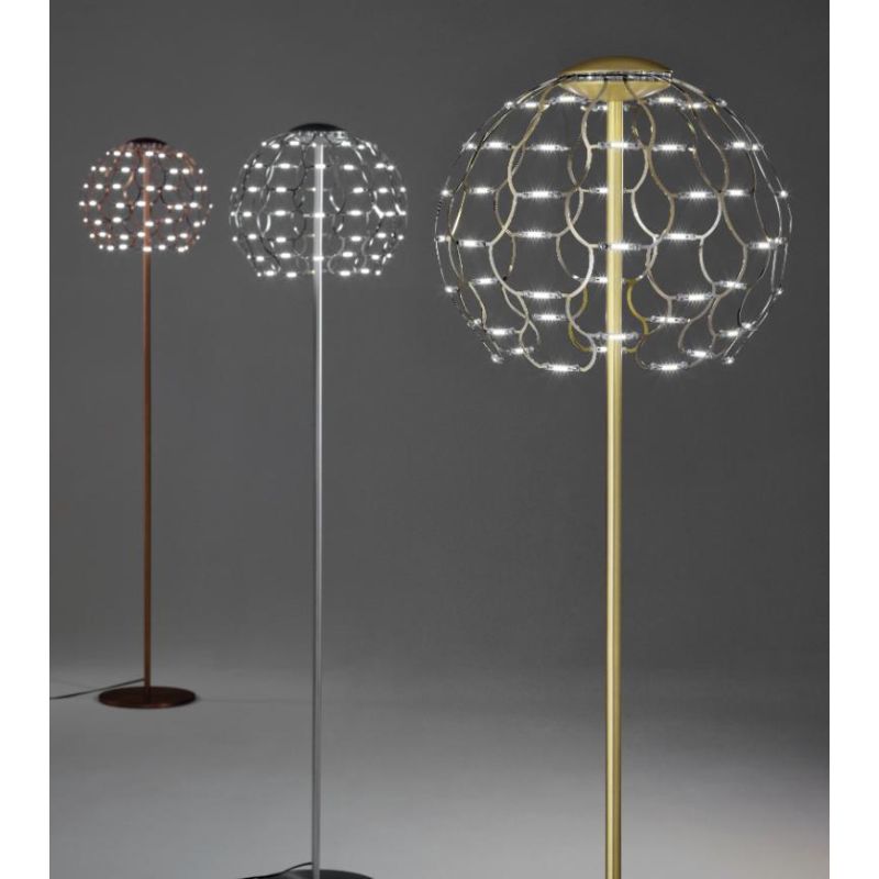LAMOI PIANTANA H174 CM LED 49W LUCE 2700K-3000K DIMMERABILE METALLO 3 COLORI DIFFUSORE TRAFORATO  MODERNA