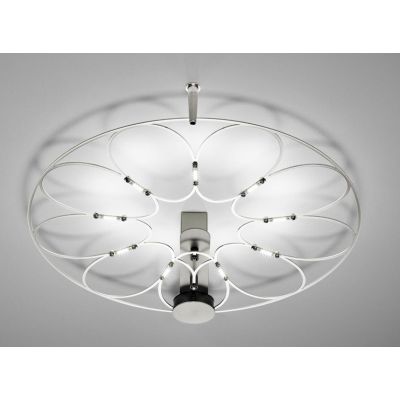 LAFRA PLAFONIERA CIRCOLARE 3 MISURE LED INTEGRATO LUCE 2700-3000K NERA O CROMO MODERNA
