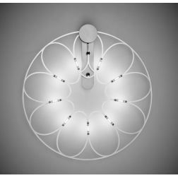 LAFRA LAMPADA DA PARETE CIRCOLARE 3 MISURE LED INTEGRATO LUCE 2700-3000K NERA O CROMO MODERNA 2