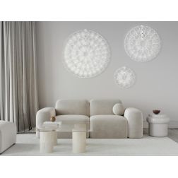 LAFRA LAMPADA DA PARETE CIRCOLARE 3 MISURE LED INTEGRATO LUCE 2700-3000K NERA O CROMO MODERNA