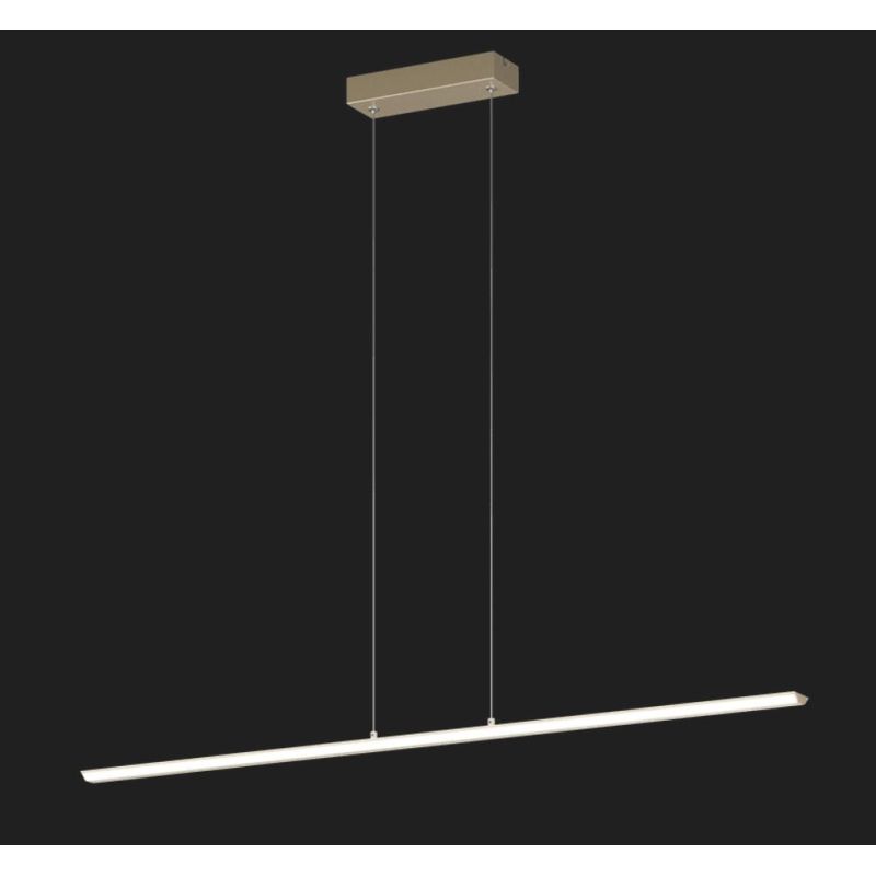 MALIKA SOSPENSIONE LINEARE CM 120 BIANCA O ORO LED 42W LUCE CCT 3000-4000-6000K  MODERNA