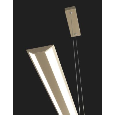 MALIKA SOSPENSIONE LINEARE CM 120 BIANCA O ORO LED 42W LUCE CCT 3000-4000-6000K  MODERNA