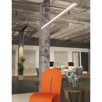 MALIKA SOSPENSIONE LINEARE CM 120 BIANCA O ORO LED 42W LUCE CCT 3000-4000-6000K  MODERNA