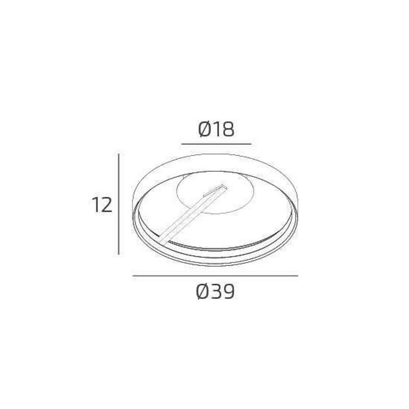 MALIKA PLAFONIERA AD ANELLO D39 E D58 CM LED INTEGRATO BIANCO O ORO CCT 3000-4000-6000K MODERNA