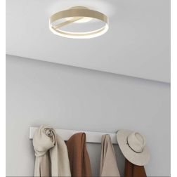 MALIKA PLAFONIERA AD ANELLO D39 E D58 CM LED INTEGRATO BIANCO O ORO CCT 3000-4000-6000K MODERNA
