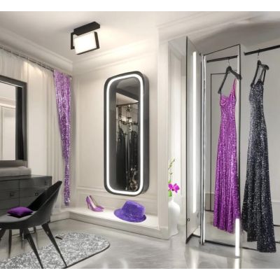 KUBI APPLIQUE PLAFONIERA ORIENTABILE BIEMISSIONE LED 19W LUCE CCT 3000K-4000K ALLUMINIO 3 COLORI