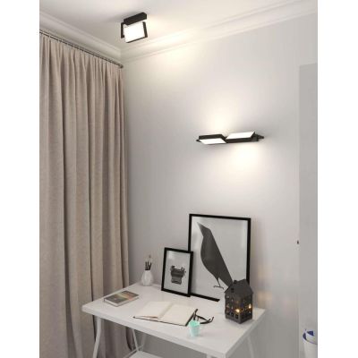 KUBI APPLIQUE PLAFONIERA ORIENTABILE BIEMISSIONE LED 19W LUCE CCT 3000K-4000K ALLUMINIO 3 COLORI