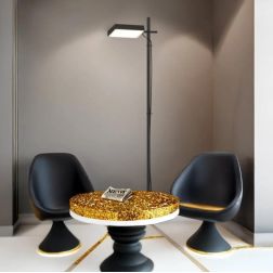 KUBI PIANTANA CON LUCE ORIENTABILE BIEMISSIONE LED 20W LUCE CCT 3000K-4000K ALLUMINIO 3 COLORI