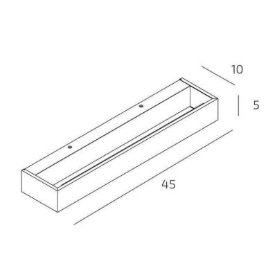 BIOS APPLIQUE CM 45 IN ALLUMINIO 11 COLORI CON LED 18W LUCE CCT 3000K-4000K MODERNA