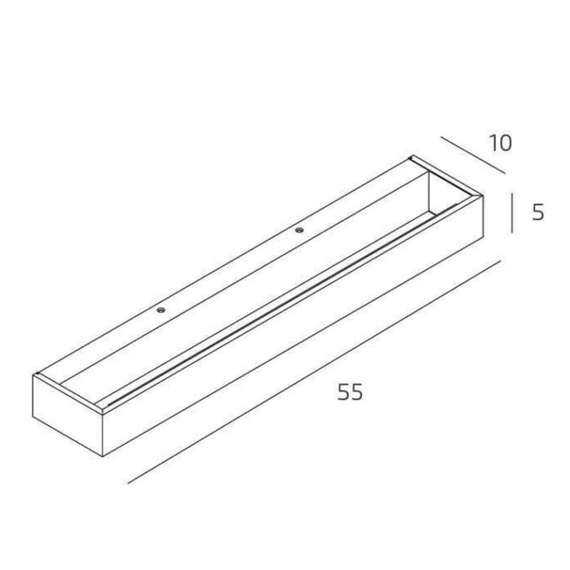 BIOS APPLIQUE CM 55 IN ALLUMINIO 11 COLORI CON LED 24W LUCE CCT 3000K-4000K MODERNA