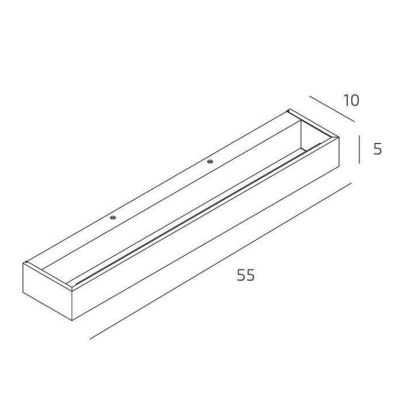 BIOS APPLIQUE CM 55 IN ALLUMINIO 11 COLORI CON LED 24W LUCE CCT 3000K-4000K MODERNA