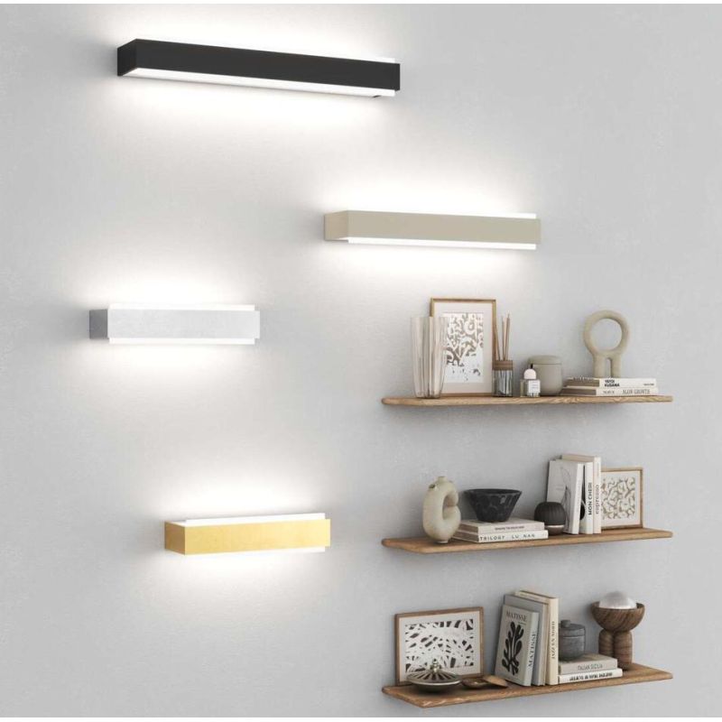 BIOS APPLIQUE CM 55 CON DIFFUSORE LED 24W LUCE CCT 3000K-4000K IN ALLUMINIO 11 COLORI MODERNA