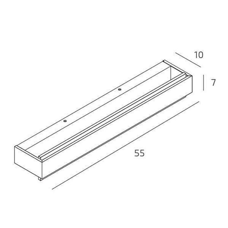BIOS APPLIQUE CM 55 CON DIFFUSORE LED 24W LUCE CCT 3000K-4000K IN ALLUMINIO 11 COLORI MODERNA