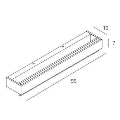 BIOS APPLIQUE CM 55 CON DIFFUSORE LED 24W LUCE CCT 3000K-4000K IN ALLUMINIO 11 COLORI MODERNA