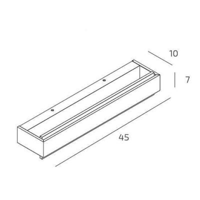 BIOS APPLIQUE CM 45 CON DIFFUSORE LED 18W LUCE CCT 3000K-4000K IN ALLUMINIO 11 COLORI MODERNA