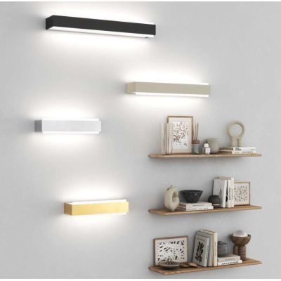 BIOS APPLIQUE CM 30 CON DIFFUSORE LED 12W LUCE CCT 3000K-4000K IN ALLUMINIO 11 COLORI MODERNA