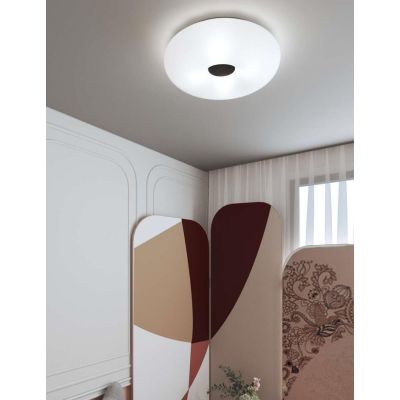 BENNY APPLIQUE PLAFONIERA IN VETRO SOFFIATO BIANCO 3 MISURE DESIGN MODERNO LAMPADINE ATTACCO E27