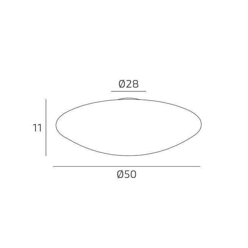 JELLY APPLIQUE PLAFONIERA IN VETRO SOFFIATO ORO O ARGENTO 2 MISURE LAMPADINE ATTACCO E27