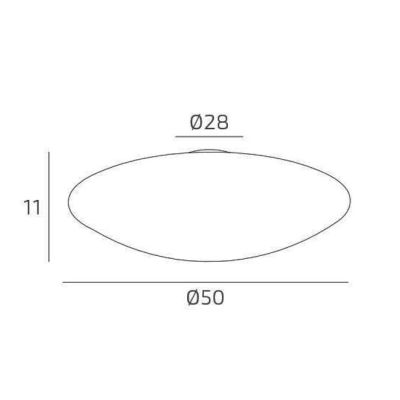 JELLY APPLIQUE PLAFONIERA IN VETRO SOFFIATO ORO O ARGENTO 2 MISURE LAMPADINE ATTACCO E27