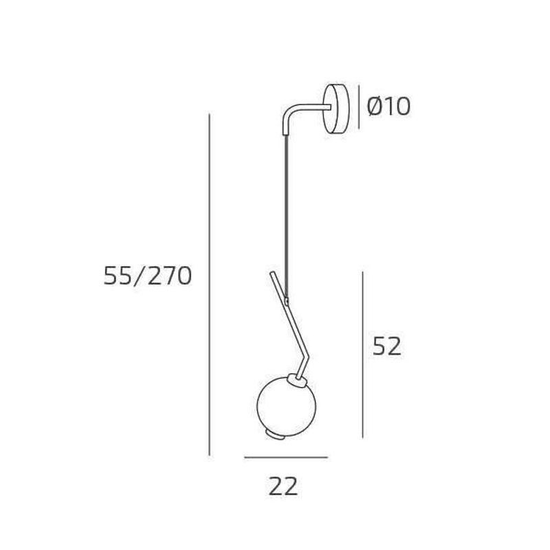 V-LINE APPLIQUE MODERNA E ORIGINALE METALLO NERO O SABBIA CON VETRI COLORATI LAMPADINA ATTACCO E27