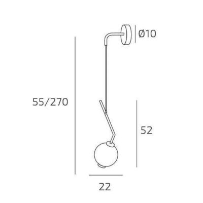 V-LINE APPLIQUE MODERNA E ORIGINALE METALLO NERO O SABBIA CON VETRI COLORATI LAMPADINA ATTACCO E27