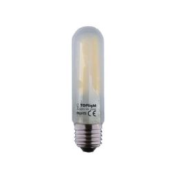 LAMPADINA E27 FILO SATINATA TUBOLARE LED 8W LUCE 3000K OPPURE 4000K