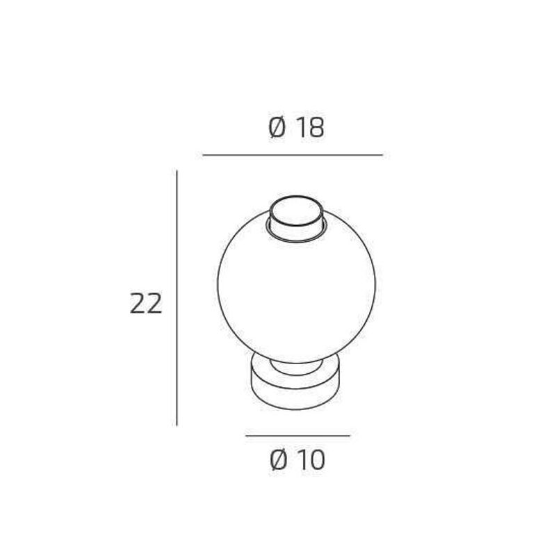V-LINE LAMPADA DA TAVOLO ROTONDA IN METALLO NERO O SABBIA CON VETRI COLORATI LAMPADINA ATTACCO E27