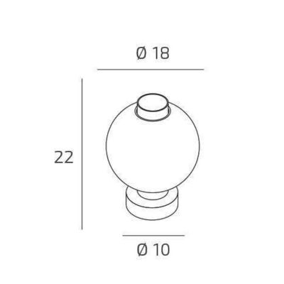 V-LINE LAMPADA DA TAVOLO ROTONDA IN METALLO NERO O SABBIA CON VETRI COLORATI LAMPADINA ATTACCO E27