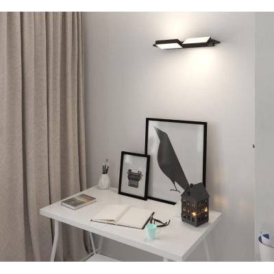KUBI APPLIQUE PLAFONIERA DOPPIA ORIENTABILE BIEMISSIONE LED 38W LUCE CCT 3000K-4000K ALLUMINIO 3 COLORI