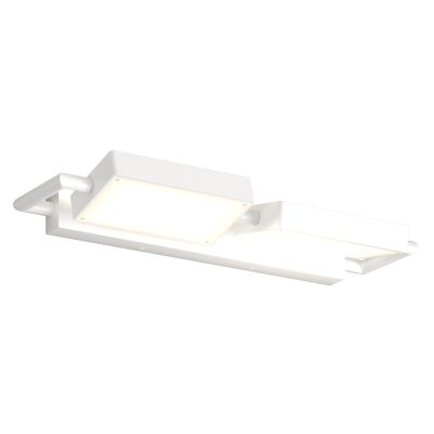 KUBI APPLIQUE PLAFONIERA DOPPIA ORIENTABILE BIEMISSIONE LED 38W LUCE CCT 3000K-4000K ALLUMINIO 3 COLORI