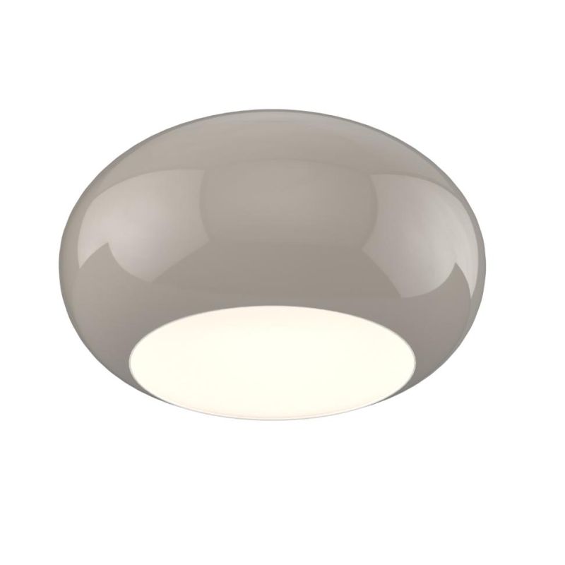 CASPER PLAFONIERA IN VETRO BIANCO O TORTORA D42 CM E D55 CM MODERNA LAMPADINE ATTACCO E27