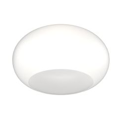 CASPER PLAFONIERA IN VETRO BIANCO O TORTORA D42 CM E D55 CM MODERNA LAMPADINE ATTACCO E27 2