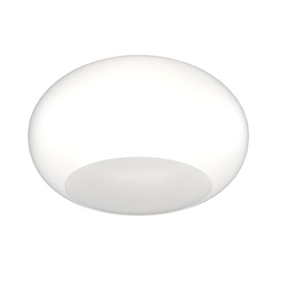 CASPER PLAFONIERA IN VETRO BIANCO O TORTORA D42 CM E D55 CM MODERNA LAMPADINE ATTACCO E27