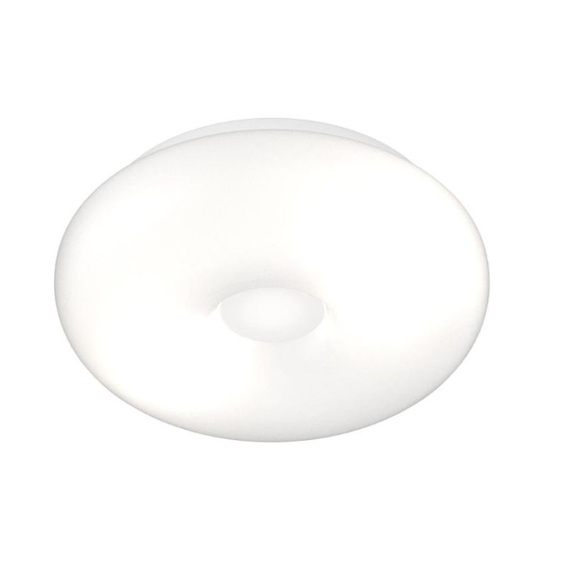 BENNY APPLIQUE PLAFONIERA IN VETRO SOFFIATO BIANCO 3 MISURE DESIGN MODERNO LAMPADINE ATTACCO E27