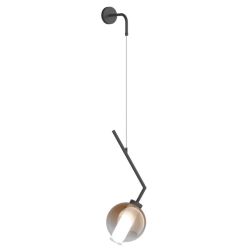 V-LINE APPLIQUE MODERNA E ORIGINALE METALLO NERO O SABBIA CON VETRI COLORATI LAMPADINA ATTACCO E27 2