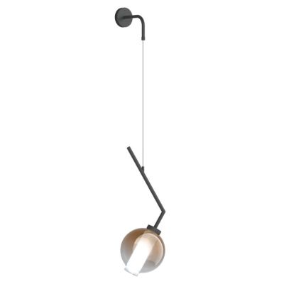 V-LINE APPLIQUE MODERNA E ORIGINALE METALLO NERO O SABBIA CON VETRI COLORATI LAMPADINA ATTACCO E27