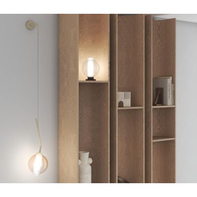 V-LINE APPLIQUE MODERNA E ORIGINALE METALLO NERO O SABBIA CON VETRI COLORATI LAMPADINA ATTACCO E27