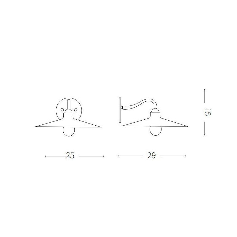 LAMPADA DA PARETE RUSTICA CON DIFFUSORE A PIATTO IN METALLO BRUNITO O RAME CRISTALENSI - Cristalensi Shop Online