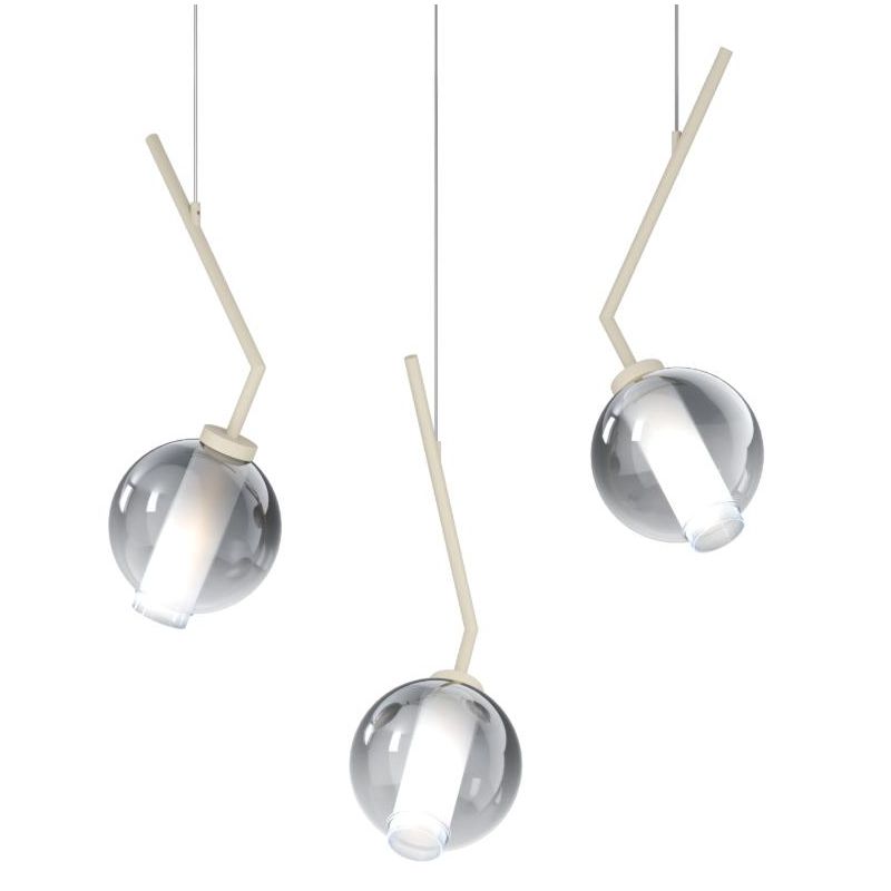 V-LINE SOSPENSIONE 3 LUCI RETTANGOLARE NERA O SABBIA CON VETRI COLORATI LAMPADINE E27 ORIGINALE E MODERNA