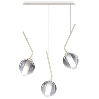 V-LINE SOSPENSIONE 3 LUCI RETTANGOLARE NERA O SABBIA CON VETRI COLORATI LAMPADINE E27 ORIGINALE E MODERNA