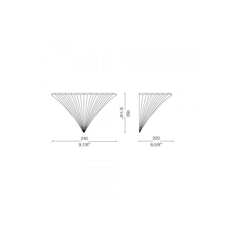 LAMPADA DA PARETE CLASSICA ED ELEGANTE IN VETRO TRASPARENTE O ORO SFACCETTATO LARGHEZZA CM 24 CRISTALENSI - Cristalensi Shop Onl