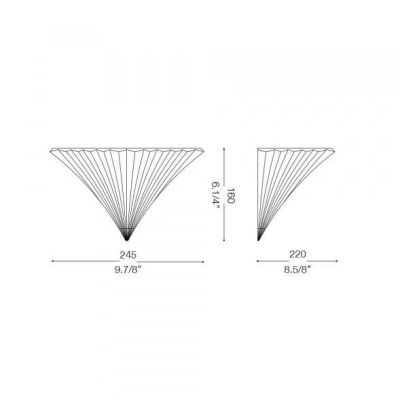 LAMPADA DA PARETE CLASSICA ED ELEGANTE IN VETRO TRASPARENTE O ORO SFACCETTATO LARGHEZZA CM 24 CRISTALENSI - Cristalensi Shop Onl