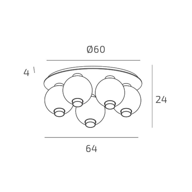 V-LINE PLAFONIERA ROTONDA 5 LUCI D60 CM NERA O SABBIA CON VETRI COLORATI MODERNA LAMPADINE E27