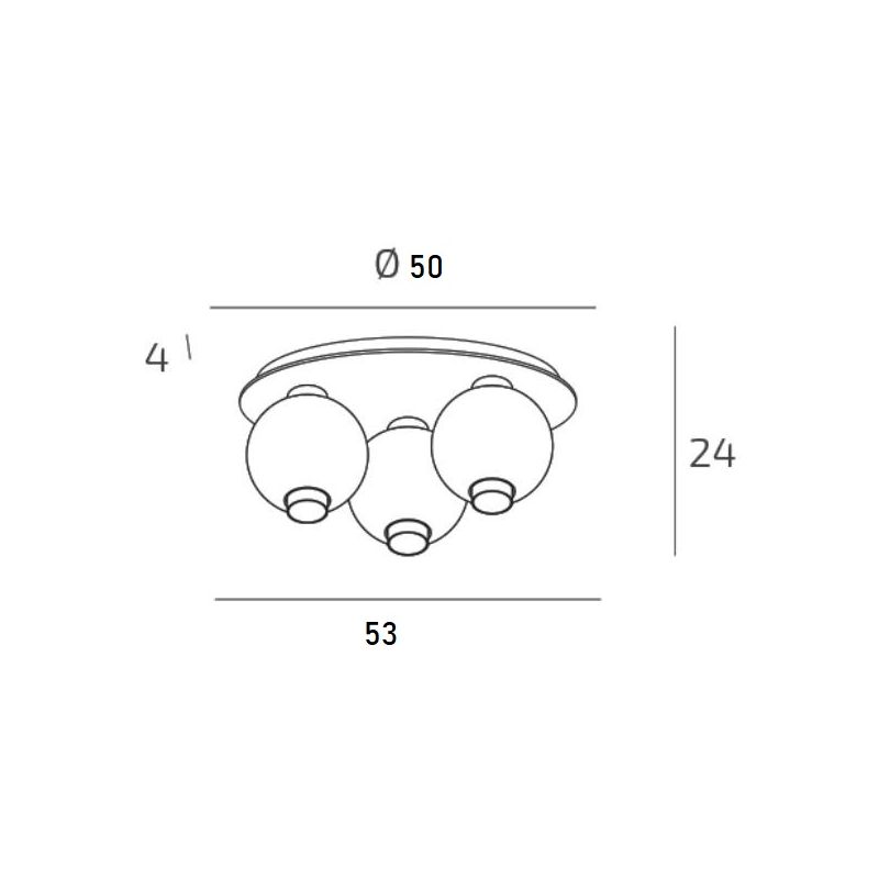 V-LINE PLAFONIERA ROTONDA 3 LUCI D50 CM NERA O SABBIA CON VETRI COLORATI MODERNA LAMPADINE E27