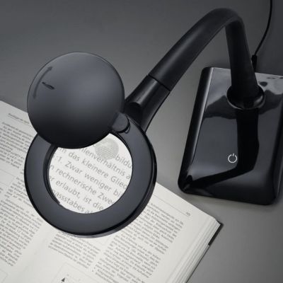 LUPO LAMPADA DA TAVOLO A LED 2 COLORI E LENTE DI INGRANDIMENTO 3 DIOTTRIE TRIO LIGHTING - Cristalensi Shop Online