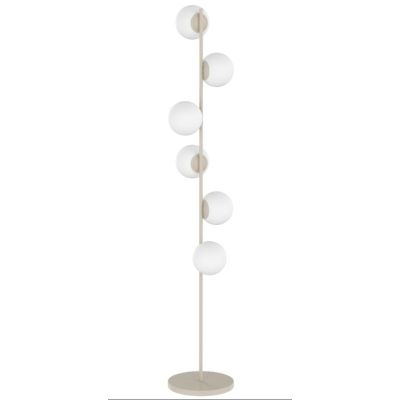 PIANTANA MODERNA COLOR SABBIA O NERO 6 LUCI ALTEZZA CM 170 LAMPADINE ATTACCO E27